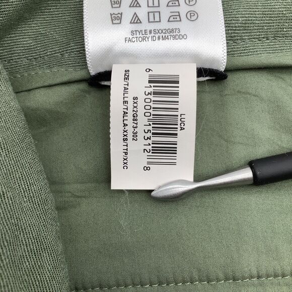 BCBG MAXAZRIA Womens Linen Blend Pants Green Size XXS - Picture 10 of 10